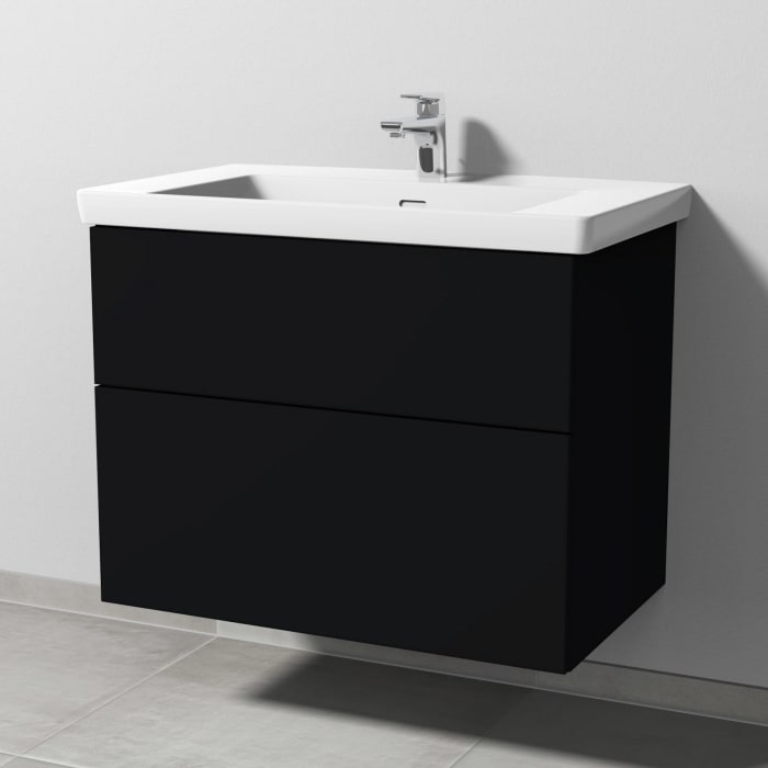 Sanipa 3way Waschtischunterbau für Keramik-Waschtisch Subway 3.0 80 cm, 2 Auszüge mit Push to open