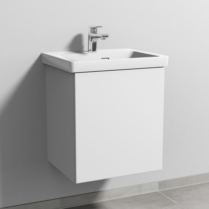 Sanipa 3way Waschtischunterbau für Keramik-Waschtisch Subway 3.0 50 cm, 1 Tür, Anschlag rechts, mit Push to open