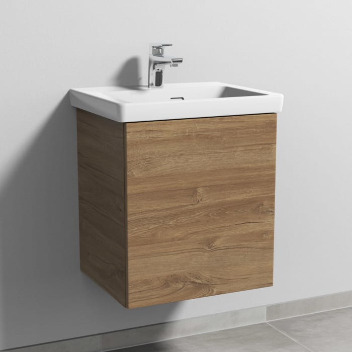 Sanipa 3way Waschtischunterbau für Keramik-Waschtisch Subway 3.0 50 cm, 1 Tür, Anschlag rechts, mit Push to open