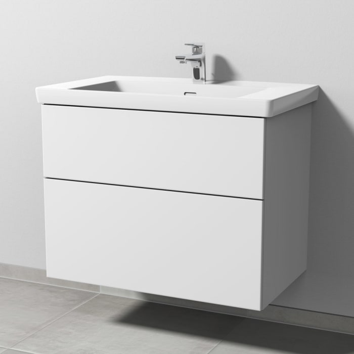 Sanipa 3way Waschtischunterbau für Keramik-Waschtisch Subway 3.0 80 cm, 2 Auszüge mit Push to open