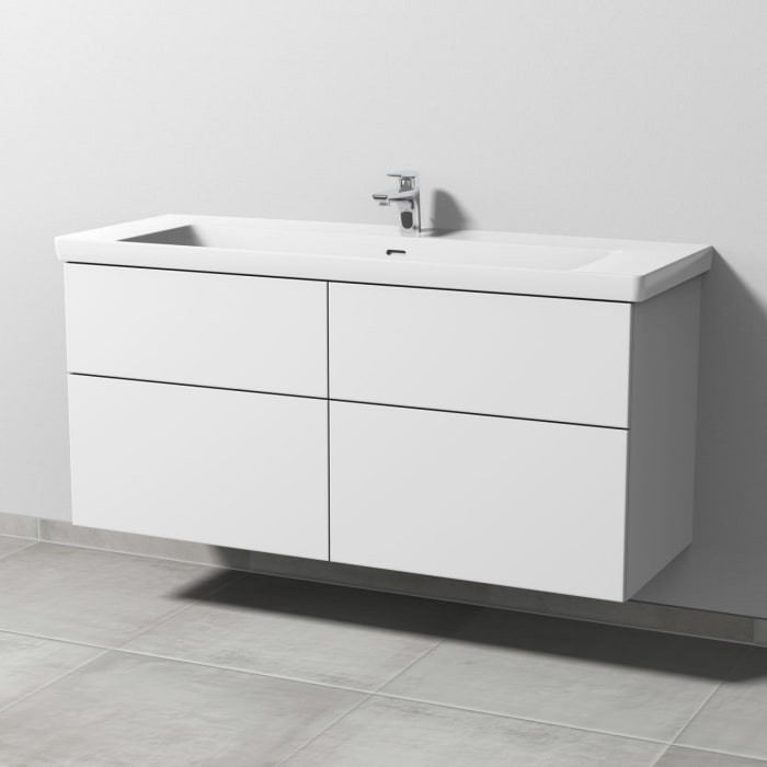 Sanipa 3way Waschtischunterbau für Keramik-Waschtisch Subway 3.0 130 cm, 4 Auszüge mit Push to open