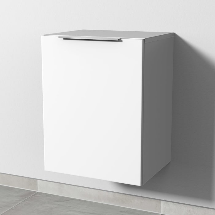 Sanipa 4balance Anbauschrank 40 cm, 1 Tür mit Griff schwarz matt, Anschlag rechts