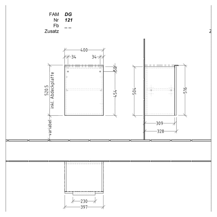 Sanipa 4balance Anbauschrank 40 cm, 1 Tür mit Griff schwarz matt, Anschlag rechts