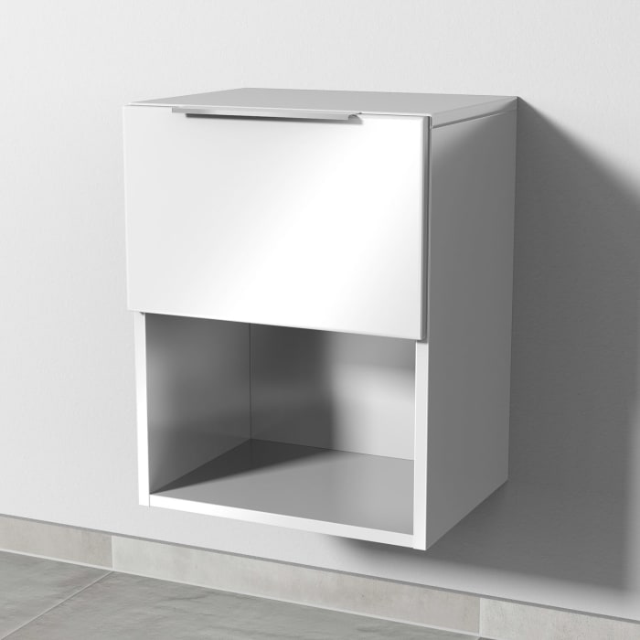 Sanipa 4balance Anbauschrank 40 cm, 1 Auszug mit Griff, 1 offenes Fach