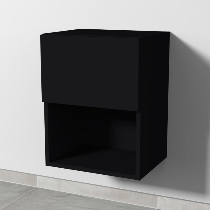 Sanipa 4balance Anbauschrank 40 cm, 1 Auszug Push to open, 1 offenes Fach