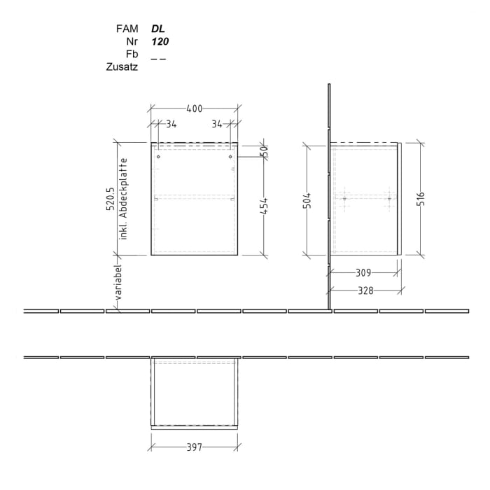 Sanipa 4balance Anbauschrank 40 cm, 1 Tür Push to open, Anschlag links