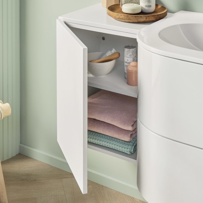 Sanipa 4balance Anbauschrank 40 cm, 1 Tür mit Griff, Anschlag links