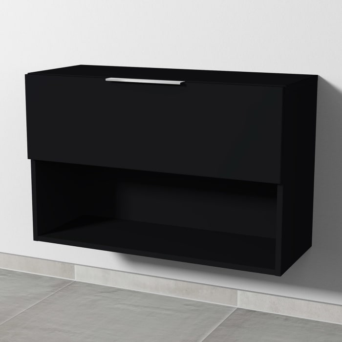Sanipa 4balance Anbauschrank 80 cm, 1 Auszug mit Griff, 1 offenes Fach