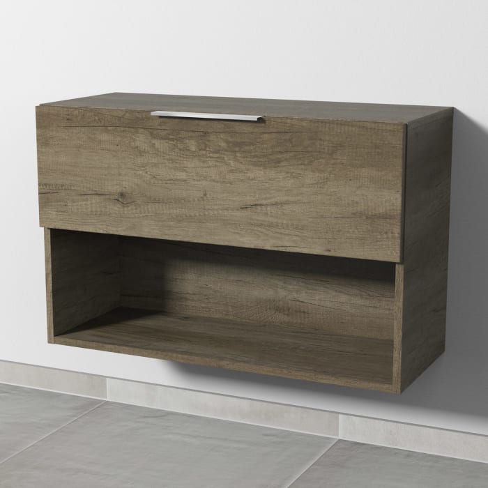 Sanipa 4balance Anbauschrank 80 cm, 1 Auszug mit Griff, 1 offenes Fach