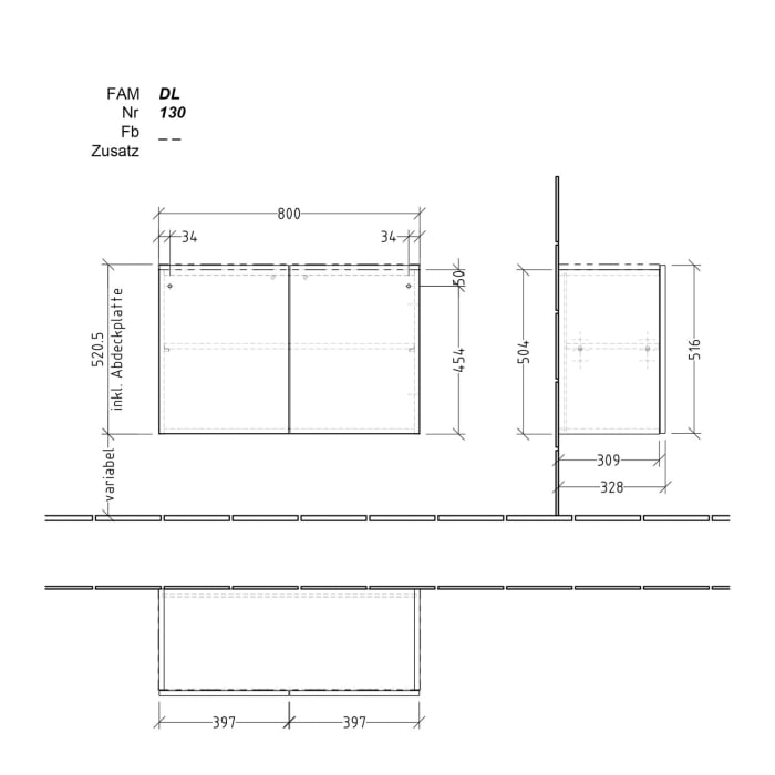Sanipa 4balance Anbauschrank 80 cm, 2 Türen Push to open