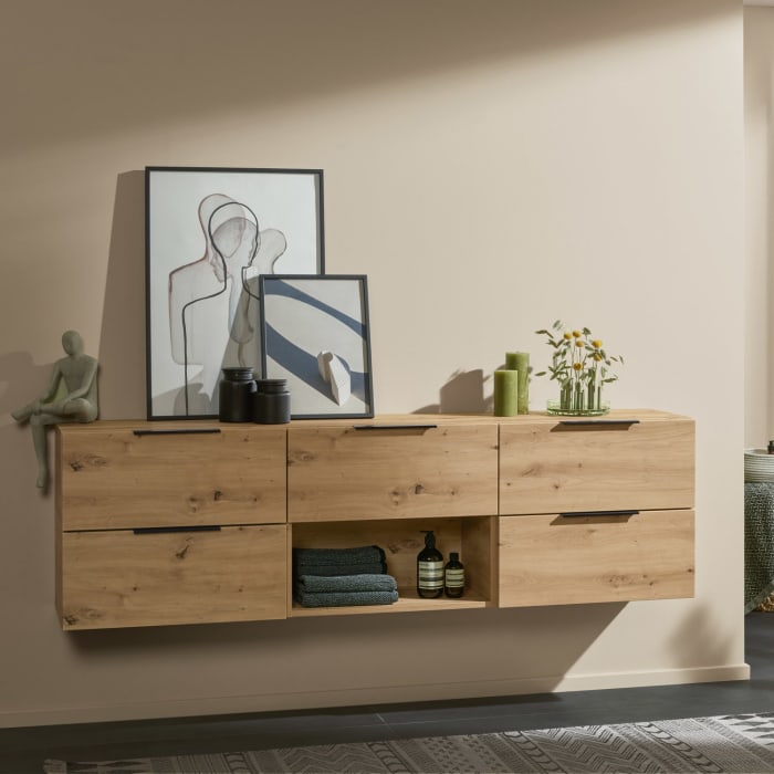 Sanipa 4balance Anbauschrank 80 cm,  mit 2 Auszügen, mit Griff