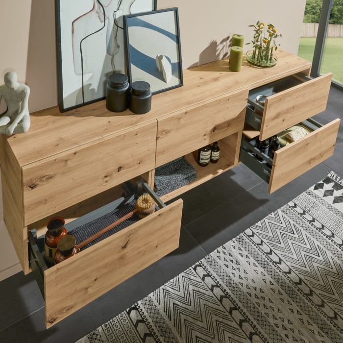 Sanipa 4balance Anbauschrank 80 cm, mit 2 Auszügen, Push to open