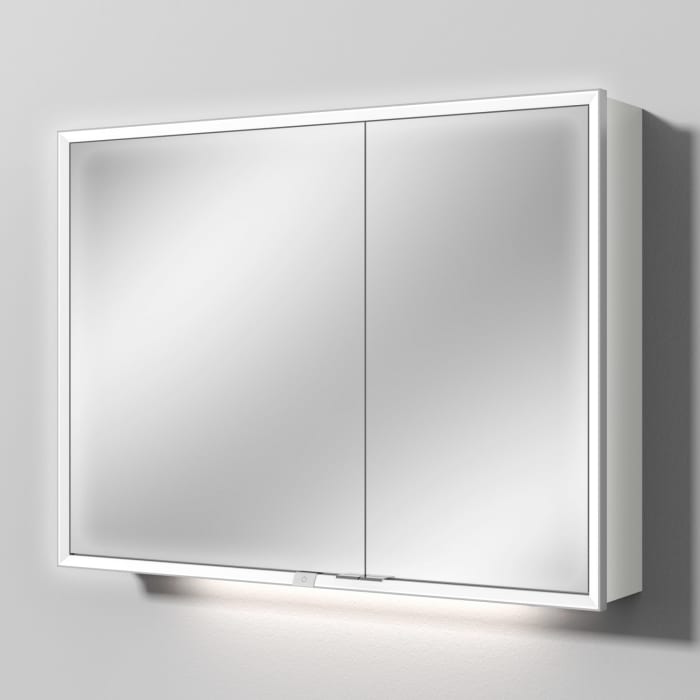 Sanipa Reflection Melamin-Spiegelschrank MILO 100 mit 2 Türen