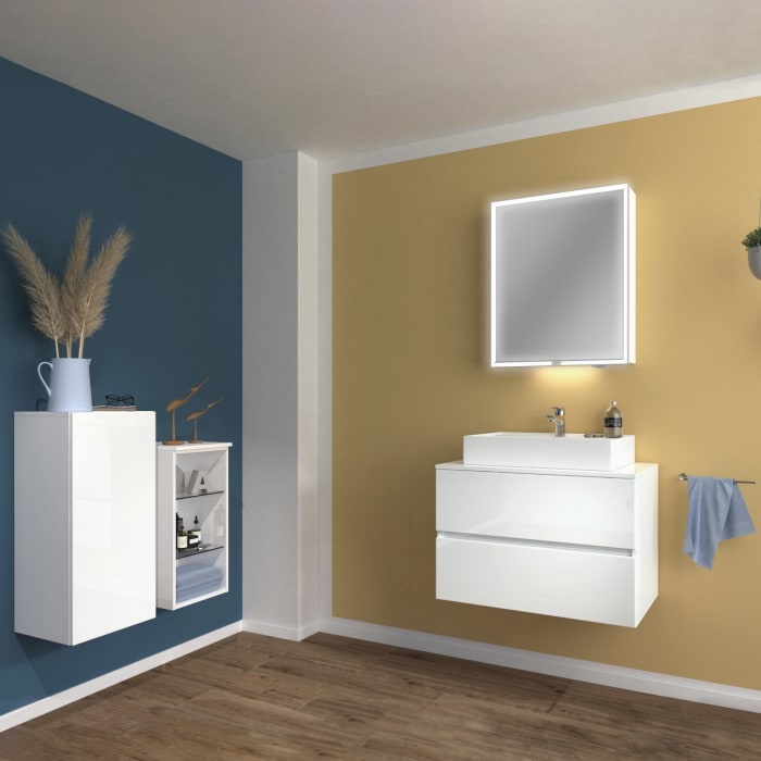 Sanipa Reflection Melamin-Spiegelschrank MILO 60 Türanschlag rechts