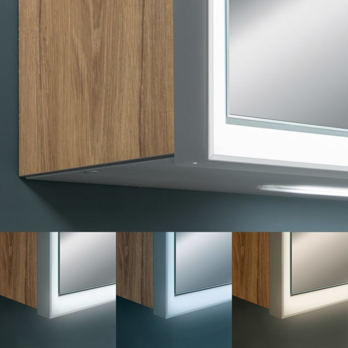 Sanipa Reflection Melamin-Spiegelschrank MILO 80 mit 2 Türen