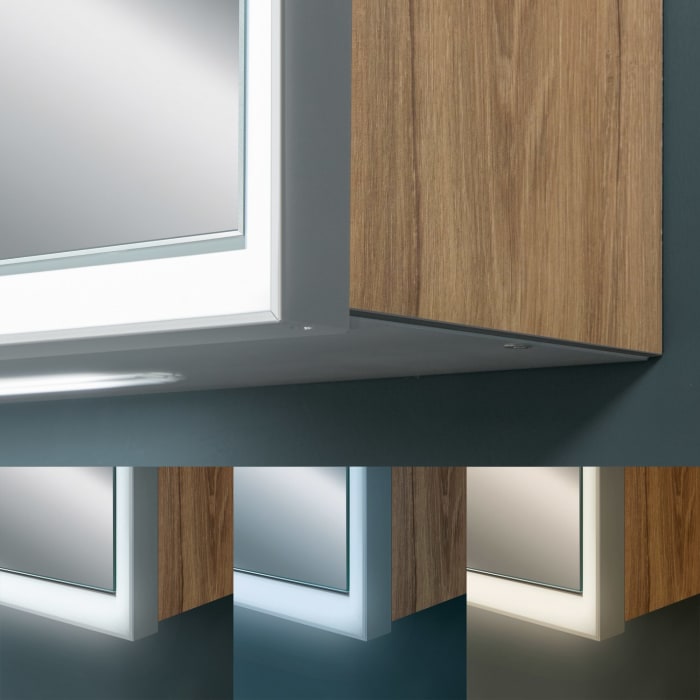 Sanipa Reflection Melamin-Spiegelschrank MILO 120 mit 3 Türen