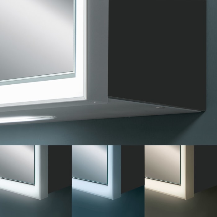 Sanipa Reflection Melamin-Spiegelschrank MILO 100 mit 2 Türen