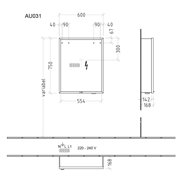 Sanipa Reflection Melamin-Spiegelschrank MILO 60 Türanschlag rechts