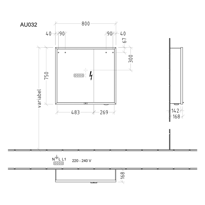 Sanipa Reflection Melamin-Spiegelschrank MILO 80 mit 2 Türen