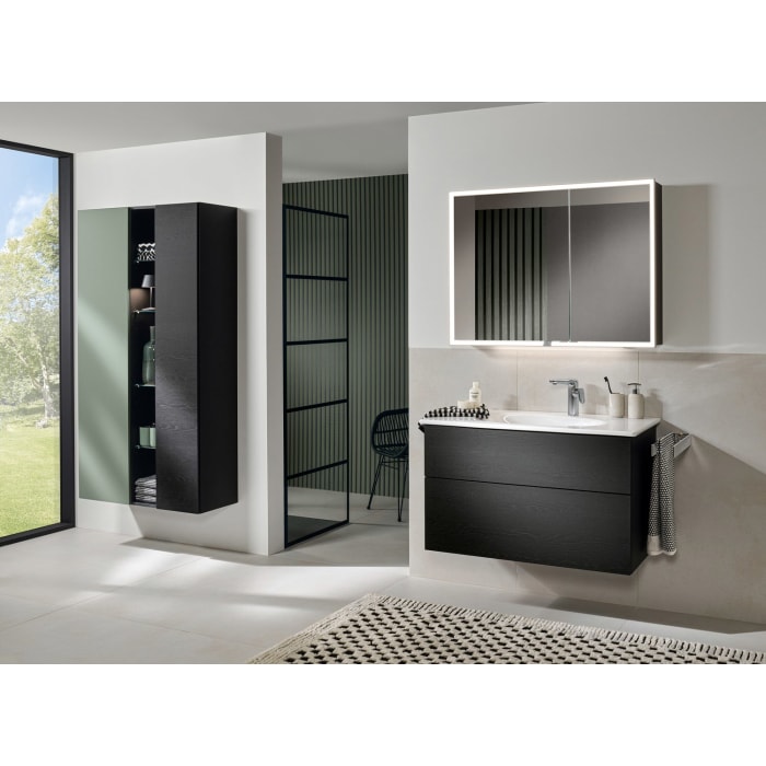 Sanipa Reflection Melamin-Spiegelschrank MILO 100 mit 2 Türen