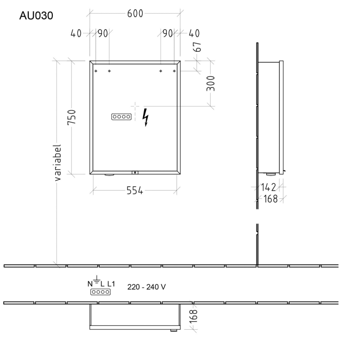 Sanipa Reflection Melamin-Spiegelschrank MILO 60 Türanschlag links