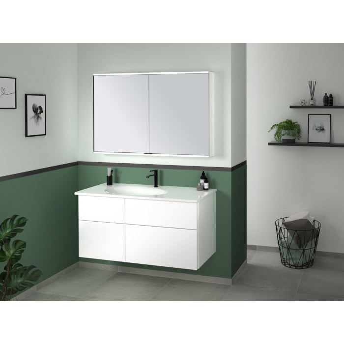 Sanipa Reflection Spiegelschrank MARIE 120 cm mit LED-Beleuchtung, Korpus: Lack
