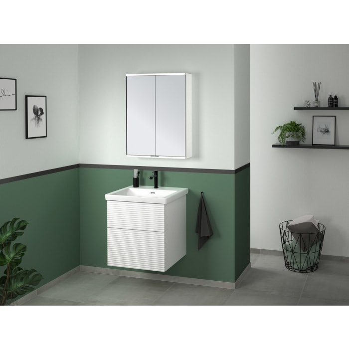 Sanipa Reflection Spiegelschrank MARIE 60 cm mit LED-Beleuchtung, Korpus: Lack