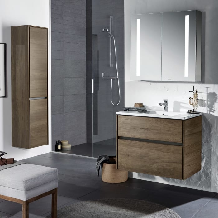 Sanipa Twiga Hochschrank 37,5 cm, 2 Türen mit Türanschlag links