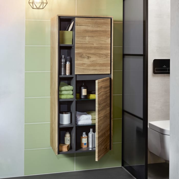 Sanipa Twiga Stauraumschrank 52,5 cm, 2 Türen mit Türanschlag rechts