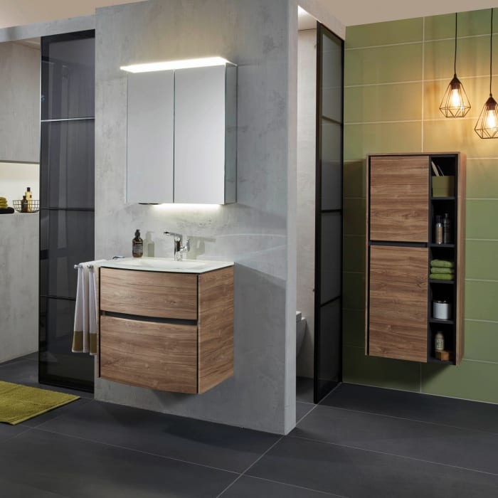 Sanipa Twiga Stauraumschrank 52,5 cm, 2 Türen mit Türanschlag links