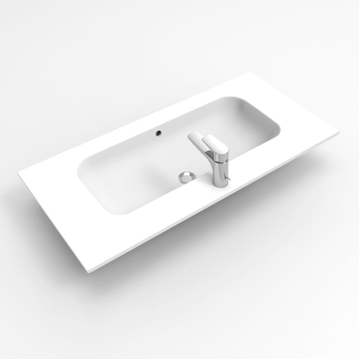 Sanipa Twiga Keramikwaschtisch Design 100 cm mit Unterschrank, 2 Auszüge