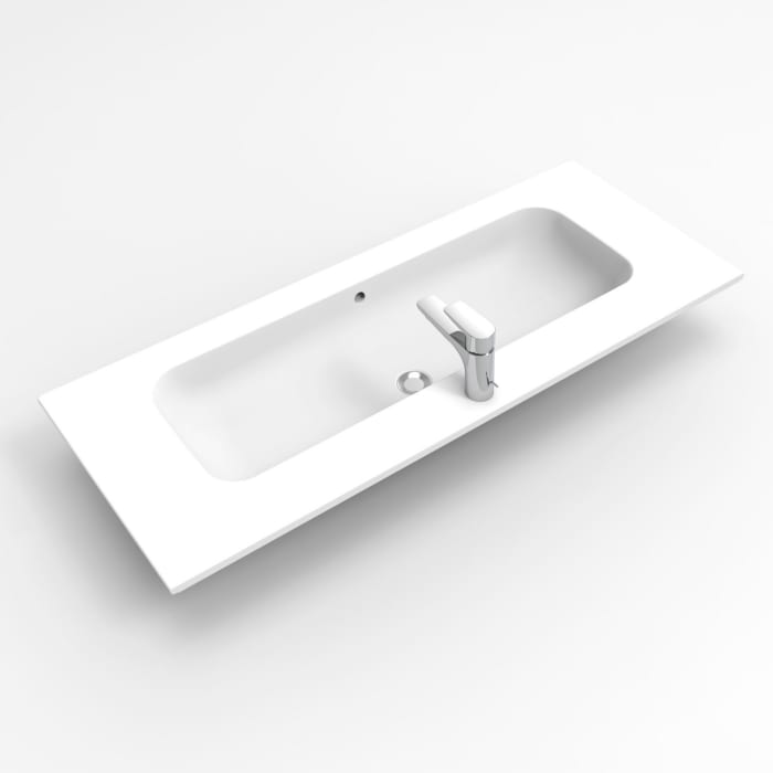 Sanipa Twiga Keramikwaschtisch Design 120 cm mit Unterschrank, 2 Auszüge