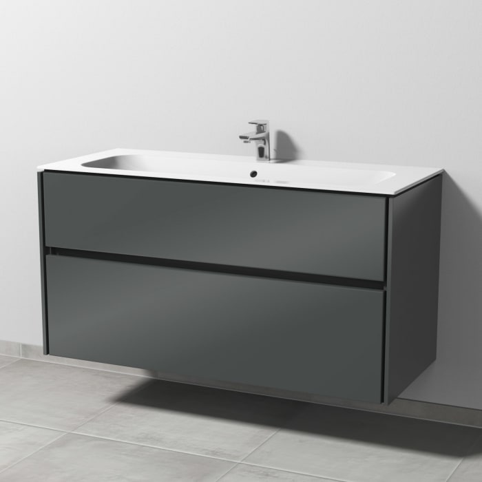 Sanipa Twiga Keramikwaschtisch Finion 120 cm mit Unterschrank, 2 Auszüge