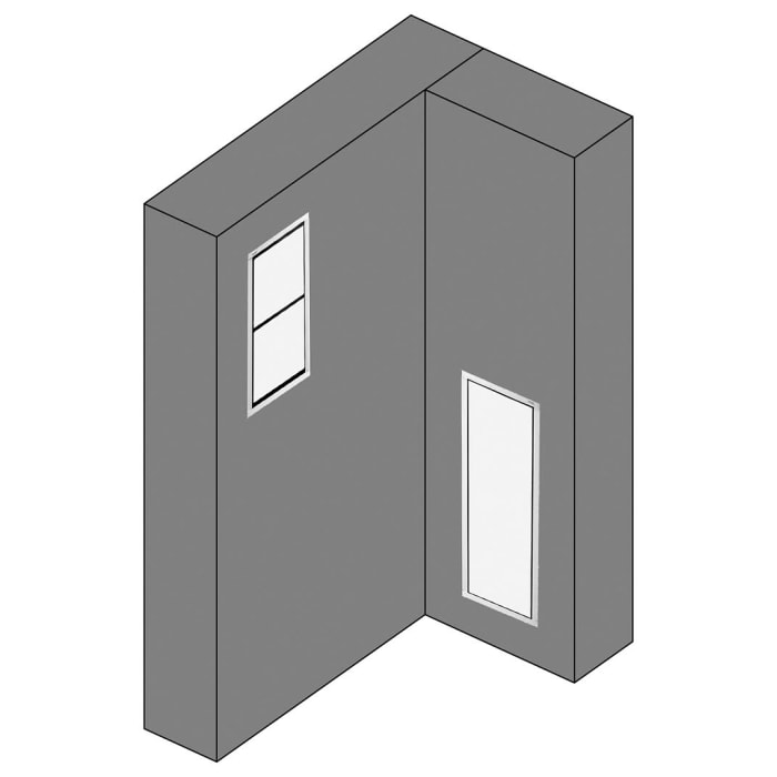 Schedel Schamwand 120 x 80 x 17,5 cm für Emco asis WC Papiermodul