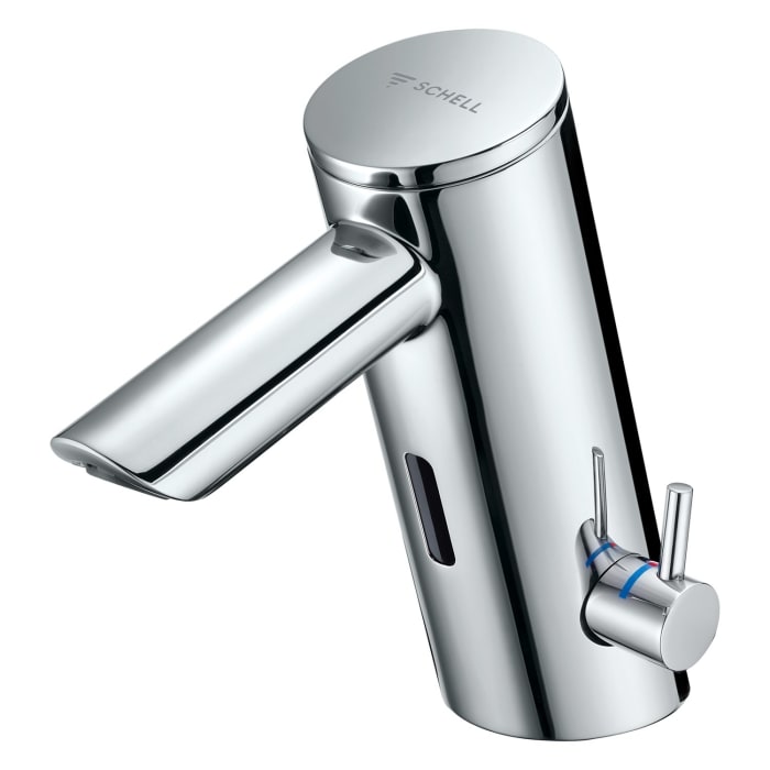 Schell PURIS E² Elektronische Waschtisch-Armatur mit Stecker-Netzteil, Hochdruck-Mischwasser