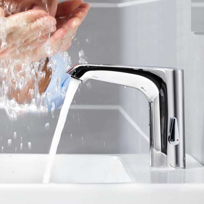 Schell XERIS E² Elektronische Waschtisch-Armatur mit Unterputz-Netzteil, Hochdruck-Kaltwasser, M