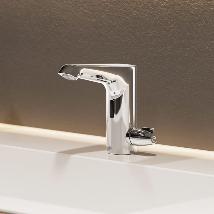 Schell XERIS E² Elektronische Waschtisch-Thermostatarmatur mit Batteriebetrieb, Hochdruck-Mischwasser, M