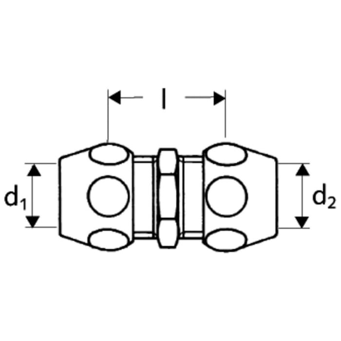 Schell Gerade Doppel-Verschraubung 10 mm