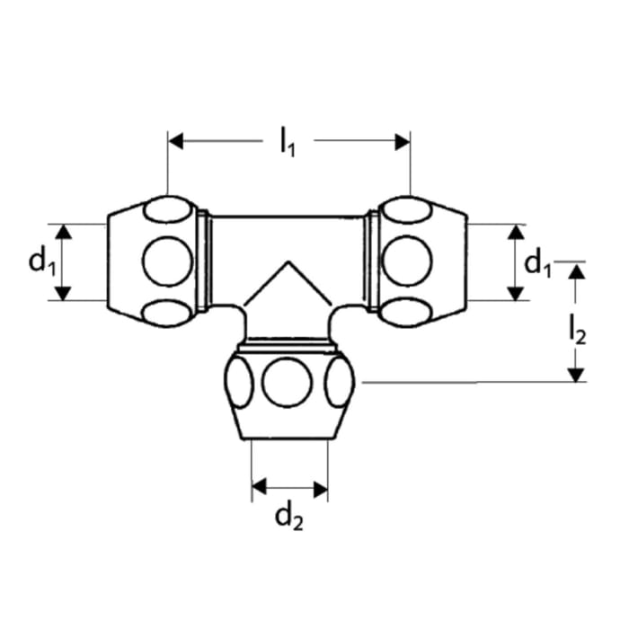 Schell T-Verschraubung Ø 0,8 cm