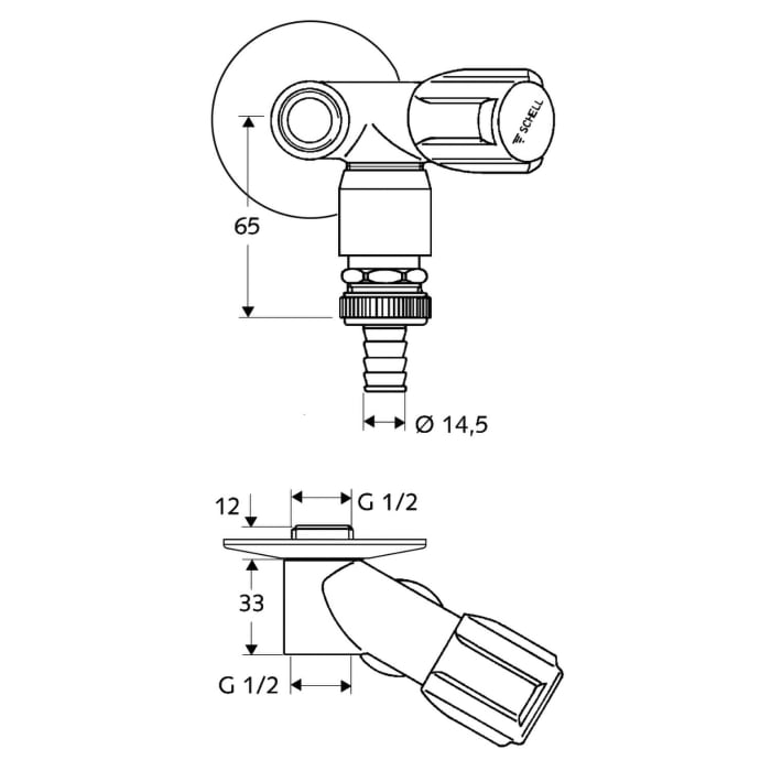 Schell COMFORT NA-Ventil mit Sicherungskombination