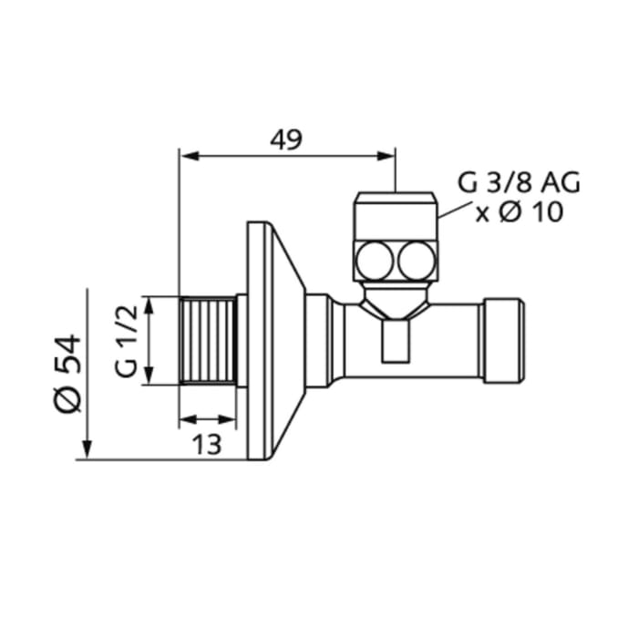Schell Eckventil mit Regulierungsfunktion u. gesicherter Betätigung