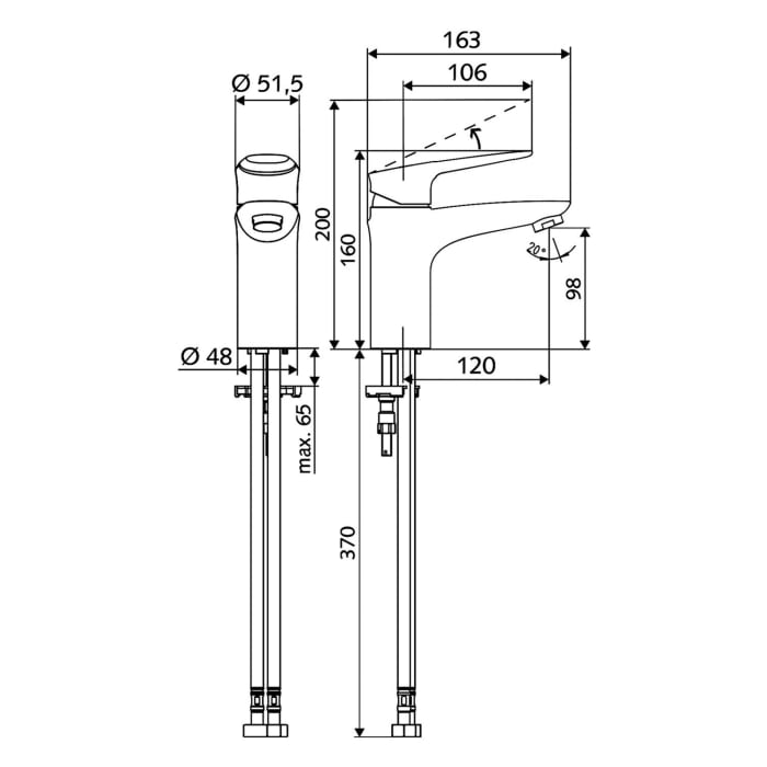 Schell MODUS Waschtisch-Armatur EH-T HD-M