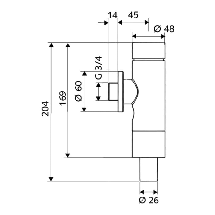 Schell SCHELLOMAT SILENT ECO Aufputz-WC-Druckspüler SV DN 20