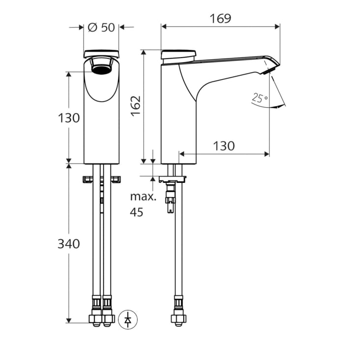 Schell XERIS Selbstschluss Waschtisch-Armatur SC HD-M mid.