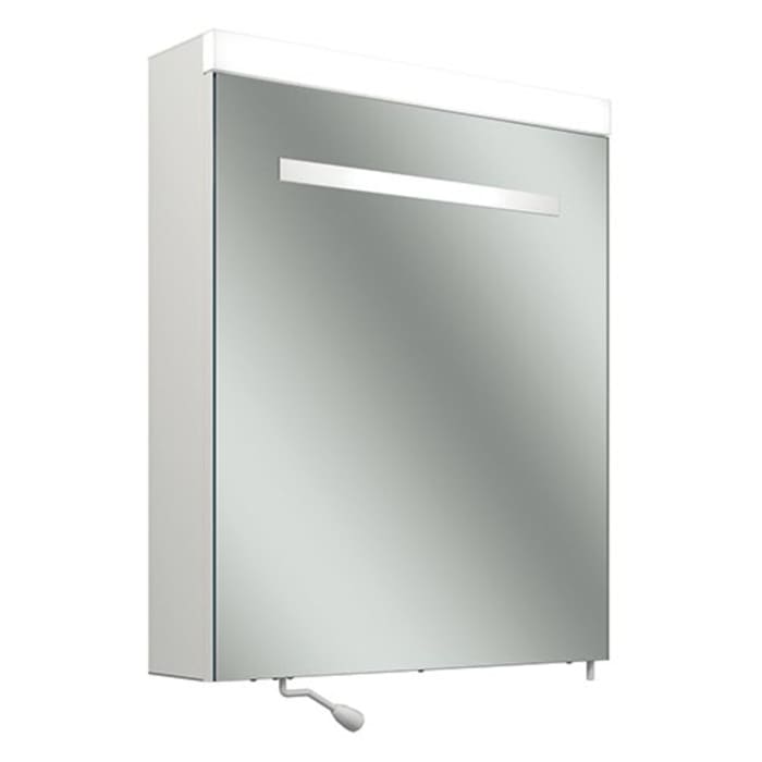 Schneider CARE LED Spiegelschrank CLC1 60/1/K/LED/L 59,5 x 72,7 cm, mit Kippspiegeltür und 1 Lichtband oben, 4000 K, DE