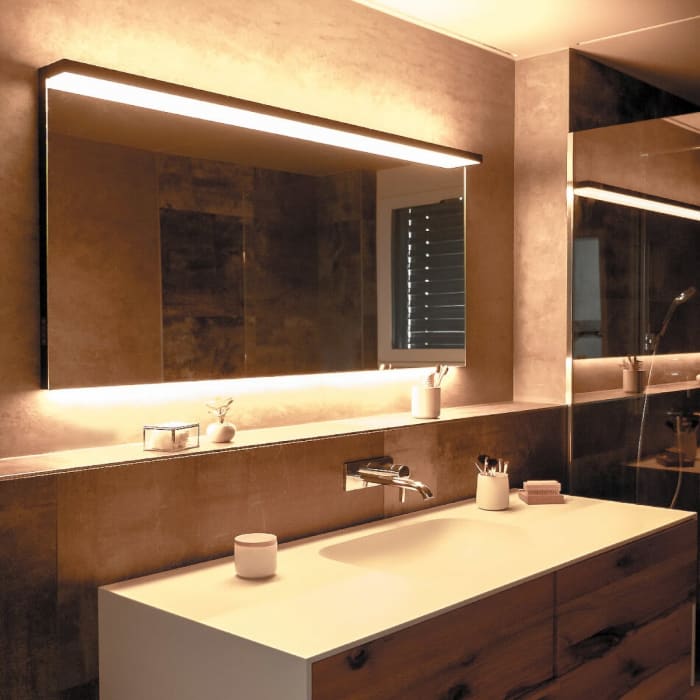 Schneider BORDO TW Lichtspiegel ALU1/SP 140/TW 139,5 x 72,9 cm mit LED-Beleuchtung dimmbar