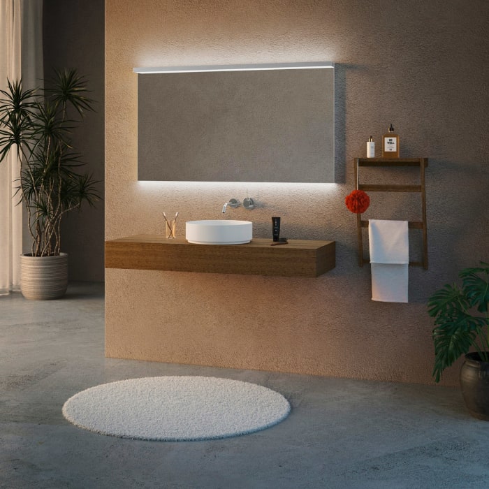 Schneider BORDO TW Lichtspiegel ALU1/SP 130/TW 129,5 x 72,9 cm mit LED-Beleuchtung dimmbar