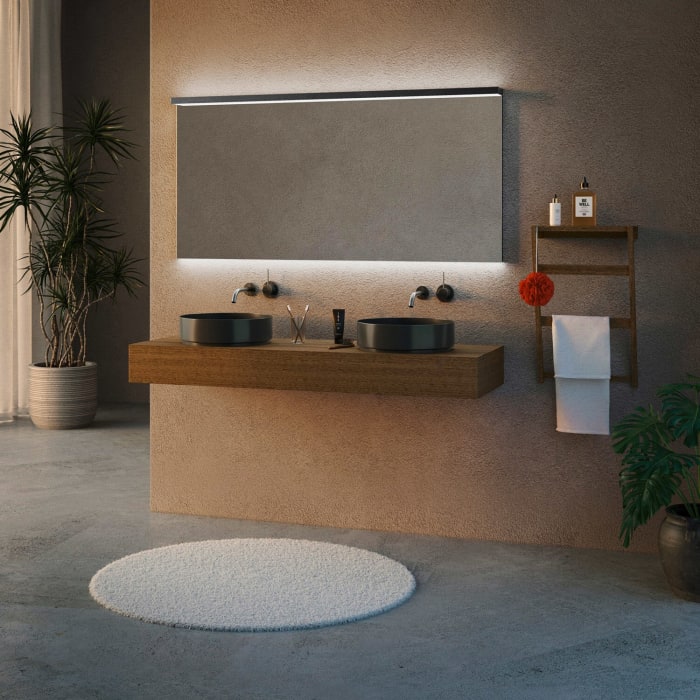 Schneider BORDO TW Lichtspiegel ALU1/SP 150/TW 149,5 x 72,9 cm mit LED-Beleuchtung dimmbar