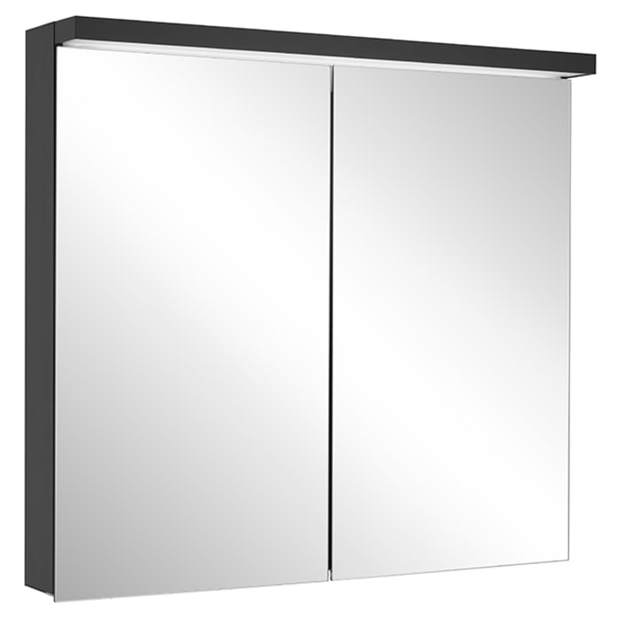 Schneider BORDO TW Spiegelschrank ALU1 60/2/TW/L 59,5 x 73,1 cm, Steckdose links, CH