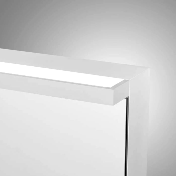 Schneider BORDO TW Spiegelschrank ALU1 60/2/TW/L 59,5 x 73,1 cm, Steckdose links, CH